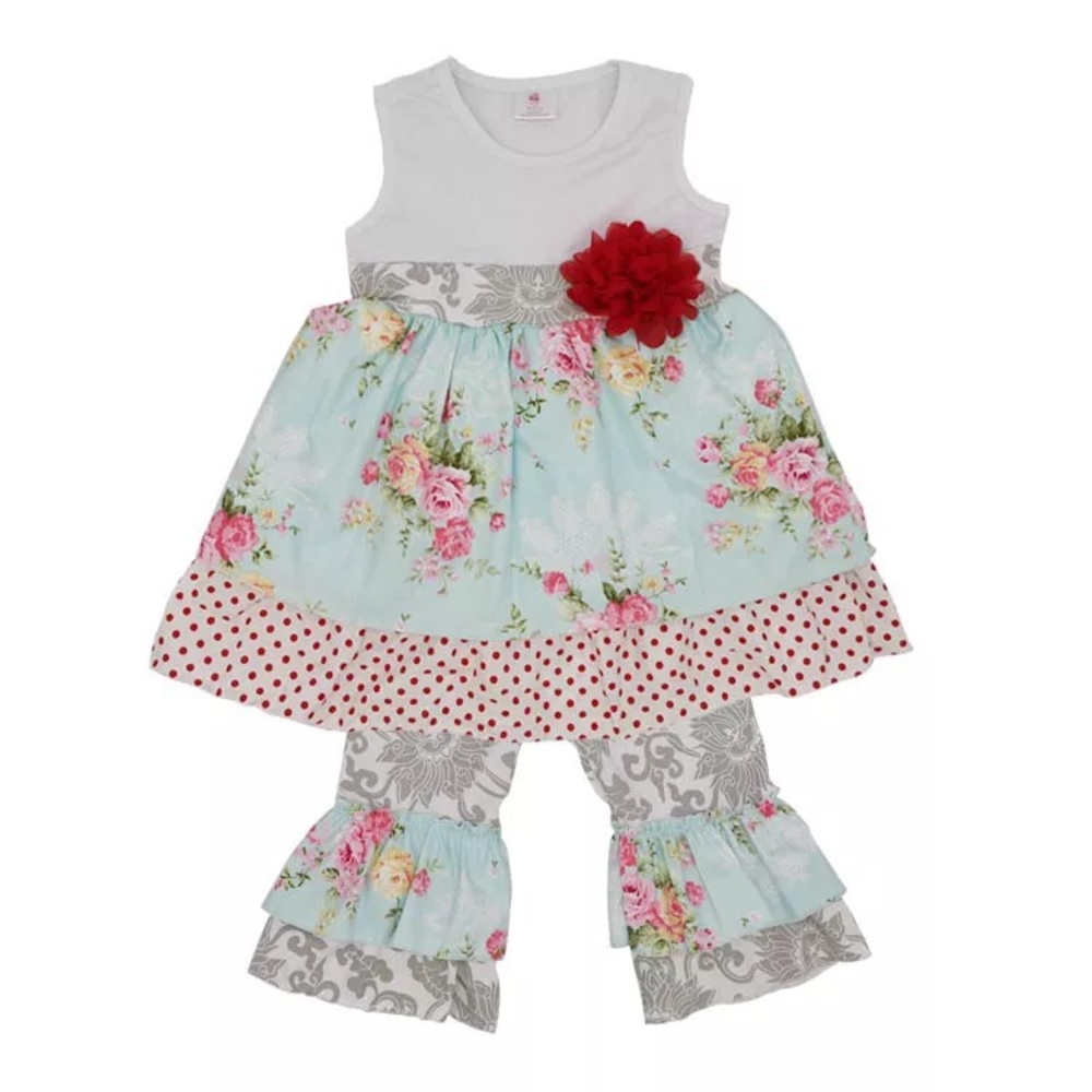 Adorable Ruffle Pant Outfit sizes 3-6 months-4T